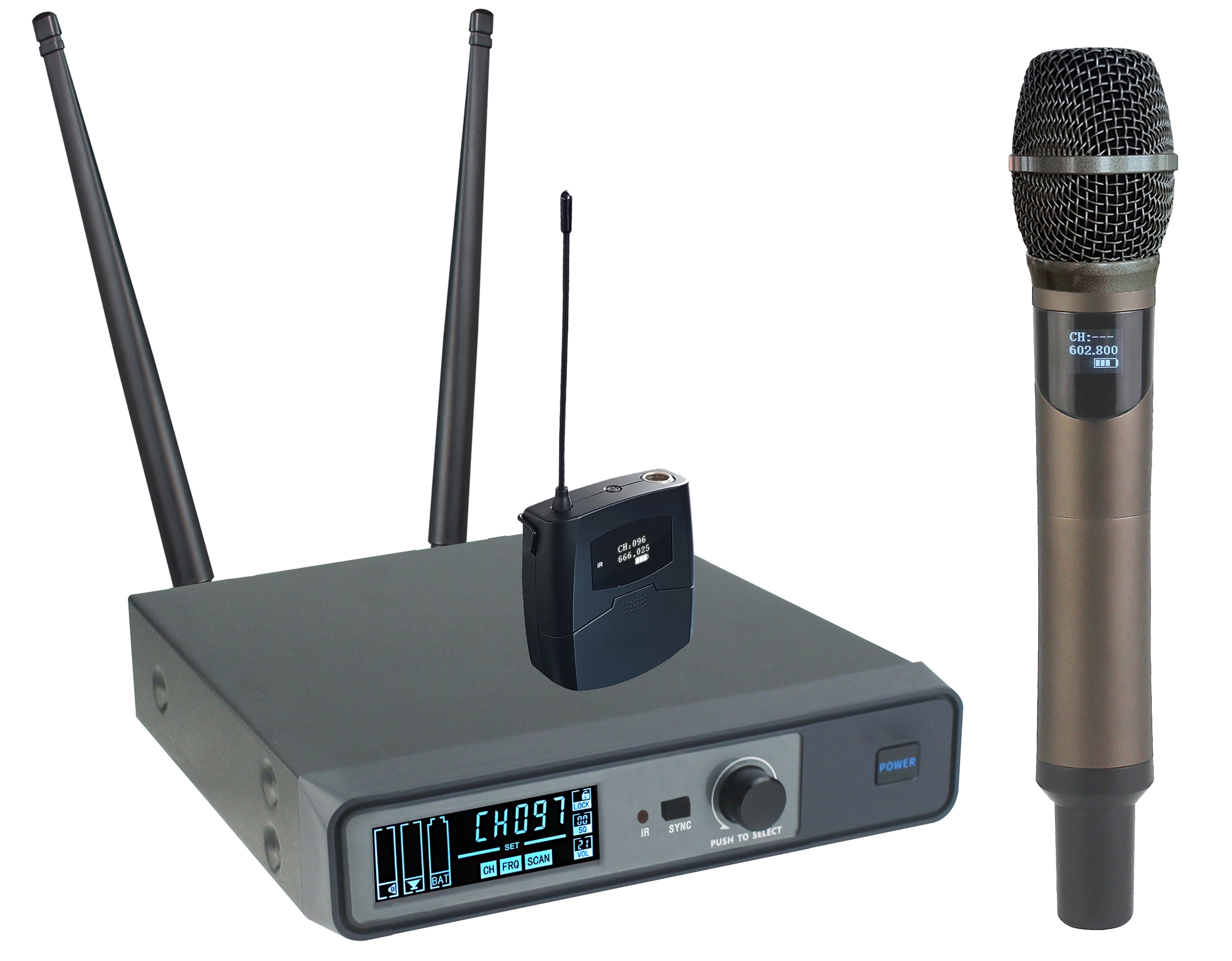 一拖一真分集无线麦克风