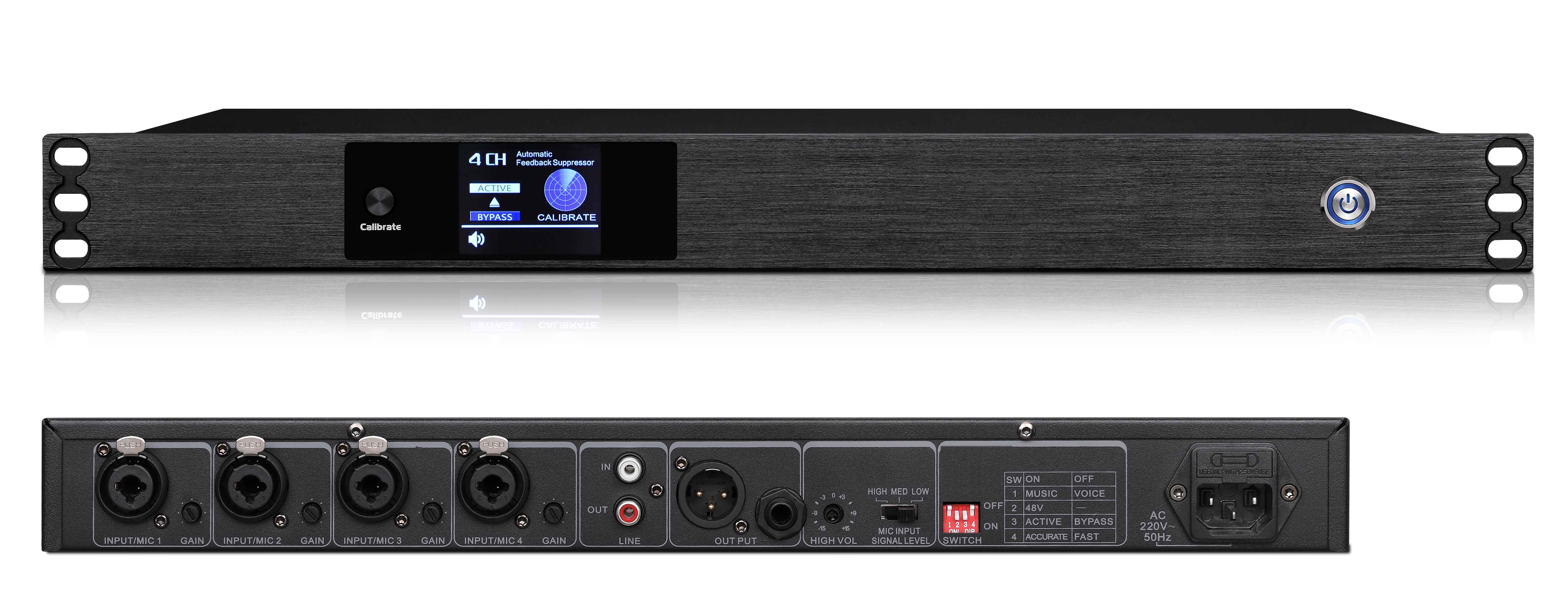 四通道全自动反馈抑制器